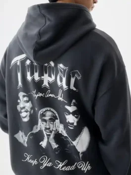 Alternative view of Tupac Grey Hoodie