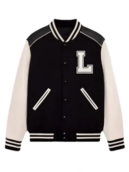 Lionel Richie wearing the American Idol Season 24 Black and White Varsity Jacket on stage.