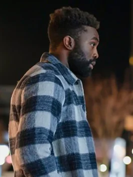 Stephen Babies S01 Checked Jacket featuring professional fabric panels and luxury button closure.