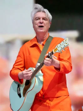 Buy Coachella Valley Music & Arts Festival 2026 Who is the Sky Performance David-Byrne Orange Jacket
