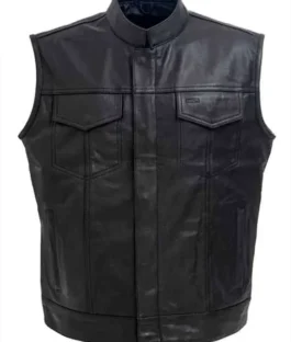 Buy Kayce Dutton TV Series Marshals 2026 Luke Grimes Black Leather Vest For Sale