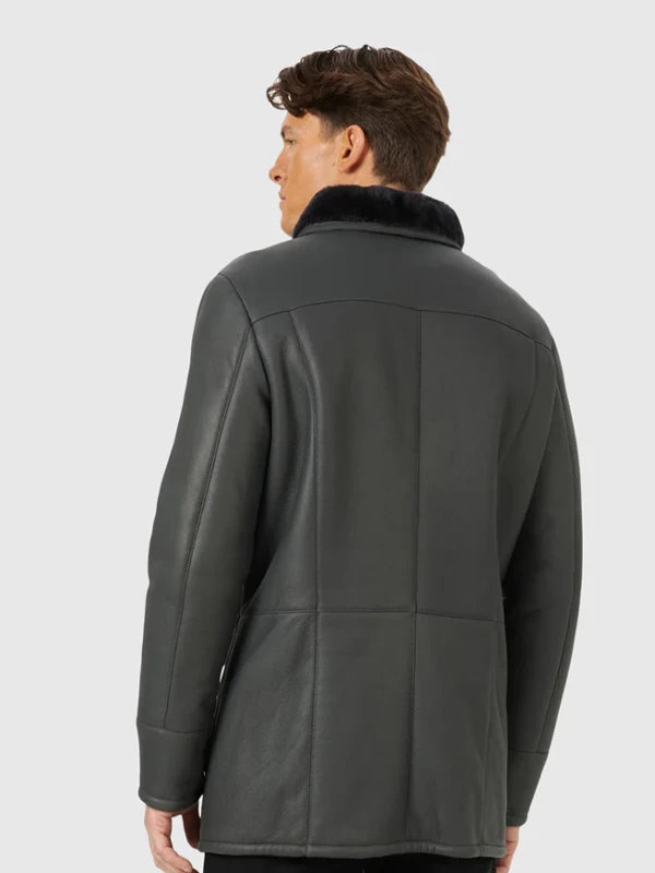 David Ajala TV Series Law and Order S25 Ep 16 Theo Walker Shearling Lamb Black Coat