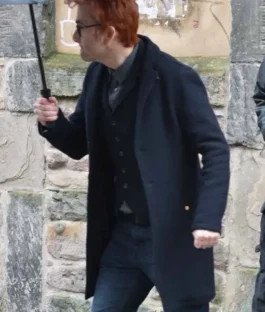 David Tennant TV Series Good Omens 2026 Crowley Blue Wool Coat