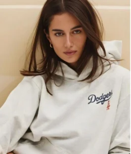 Dodgers Serif Pullover Grey Hoodie