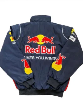 F1 Racing Red Bull Gives You Wings Blue Bomber Jacket For Sale