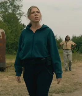 From S04 Danis Acosta Teal Green Zip Hoodie