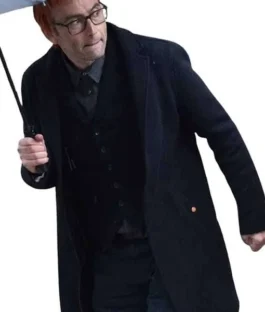 Good Omens S03 David Tennant Blue Wool Coat