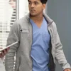Greys Anatomy S22 Lucas Adams Grey Fleece Hoodie