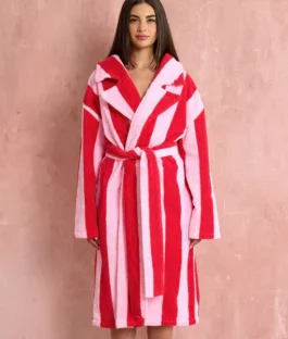 Hommey Cherry Striped Bathrobe