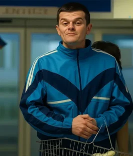 I Swear 2026 Robert Aramayo Track Blue Jacket For Sale