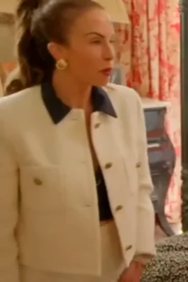 Ladies of London Season 4 Myka Meier White Cropped Jacket