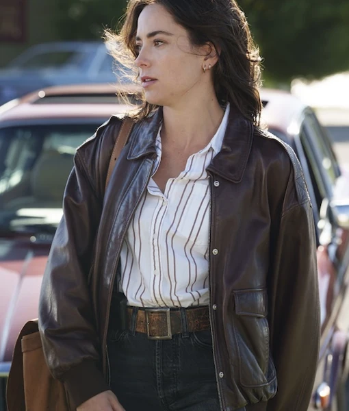NCIS Origins S02 Mariel Molino Brown Leather Jacket