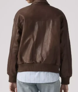NCIS Origins Season 2 Mariel Molino Brown Leather Jacket For Sale