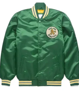 Oakland Athletics Green Satin Vintage Jacket