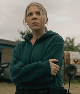 Samantha Brown TV Series From Season 4 Episode 2 Danis Acosta Teal Green Zip Hoodie