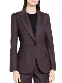Samantha Maroun TV Series Law and Order Season 25 Episode 16 Odelya Halevi Slim-Fit Purple Wool Blazer