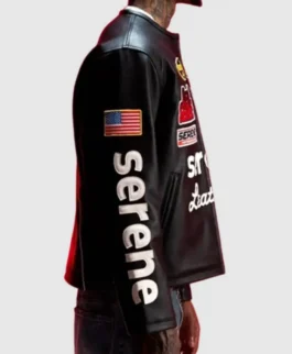 Serene GT Black Double Zipper Leather Jacket For Men And Women