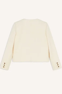 TV Series Ladies of London S04 Episode 6 Myka Meier White Cropped Wool Jacket