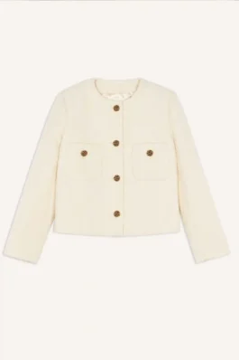 TV Series Ladies of London Season 4 Episode 6 Myka Meier White Cropped Wool Jacket