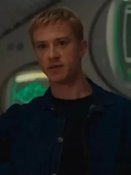 Johnny Storm Fantastic Four Blue Jacket in professional blue high quality cotton with a luxury shirt style collar.