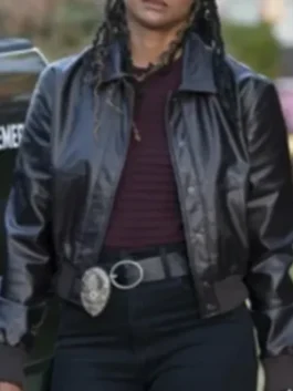 The Rookie S08 Nyla Harper Brown Leather Jacket