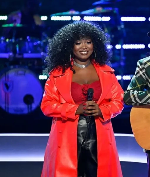 The Voice S29 Alexia Jayy Red Trench Coat