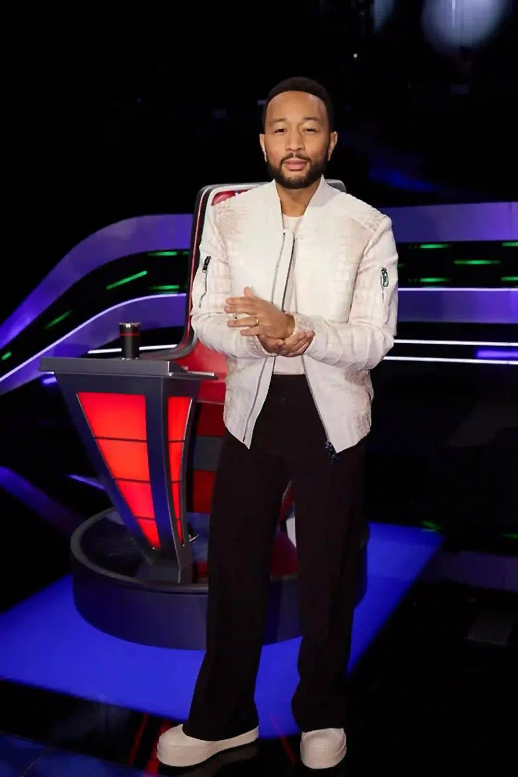 The Voice S29 John Legend Crocodile Bomber Jacket