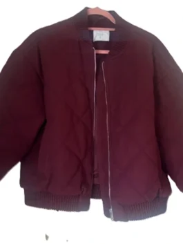 Babies S01 Lisa Quilted Jacket highlighting professional burgundy finish and luxury rib knitted cuffs.
