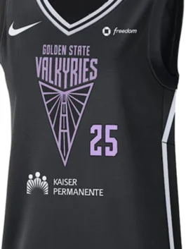 Golden State Valkyries Monique Billings Victory Jersey featuring professional fabric panels and luxury pullover closure.