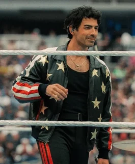 WWE 2026 WrestleMania 42 Joe Jonas USA Leather Jacket For Sale