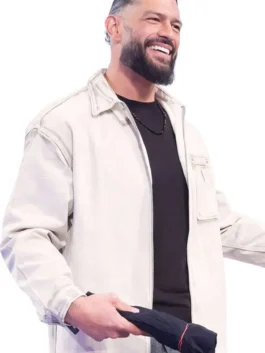 WWE World Opening 2026 Street Fighters Event Roman Reigns White Cotton Jacket
