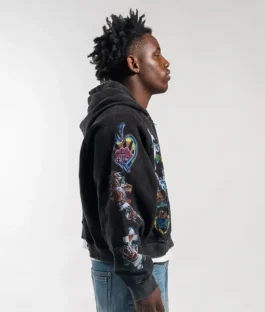 We Are Righteous Zip-Up Black Hoodie For Sale