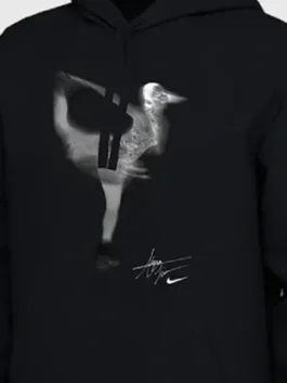 Alysa Liu Hoodie front view highlighting professional fleece finish and luxury rib-knitted cuffs.