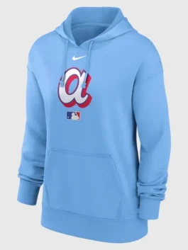 Atlanta Braves 2026 City Connect Hoodie featuring a kangaroo pocket and rib-knitted cuffs.