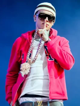 Central Cee Coachella Cap Hoodie showcasing professional stitch work and luxury rib-knitted cuffs.