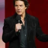 CinemaCon Tom Cruise Suede Leather Blazer showcasing professional suede finish and luxury buttoning.
