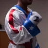 Creed 2 Adonis Johnson Boxing Robe with professional hooded neckline and luxury belted closure.