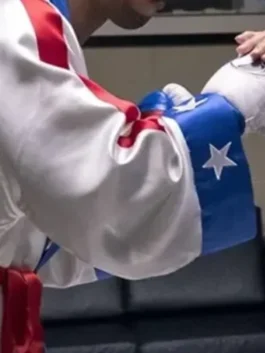 Creed 2 Adonis Johnson Boxing Robe featuring professional fabric panels and a luxury belted closure.