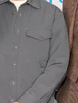 Cha Young Hoon Welcome to Samdalri Jacket featuring professional grey panels and a luxury buttoned closure.