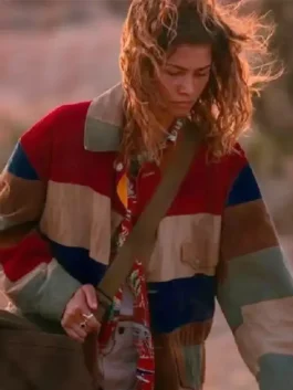 Euphoria S03 Zendaya Coleman Colorblock Jacket