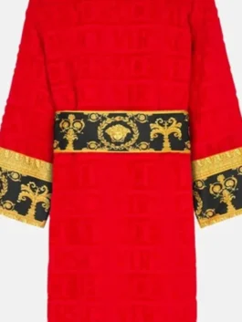 Versace Floyd Mayweather Robe featuring professional fabric panels and a luxury belted closure.