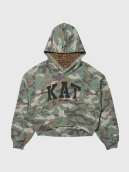 Gap Katseye Daniela Hoodie featuring a durable pullover entry and rib knitted cuffs.