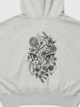 Gap Katseye Yoonchae Hoodie in grey colorway with kangaroo pockets and rib knitted cuffs.
