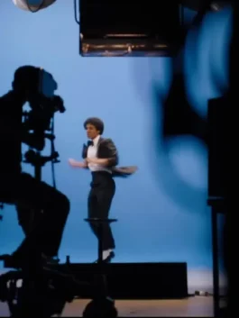 Michael Jaafar Jackson Black Suit featuring professional fabric panels and a luxury front buttoned closure.