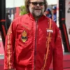 Japanese F1 Grand Prix Jack Black Jacket featuring professional red panels and a luxury zipper closure.