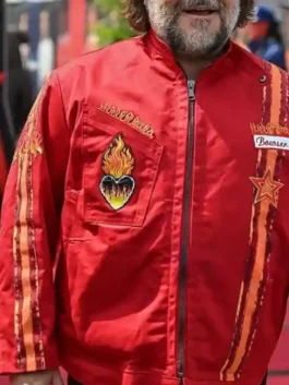 Japanese F1 Grand Prix Jack Black Jacket front view highlighting professional cotton grain and luxury chest pocket.