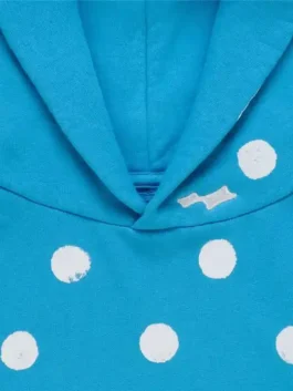 Justin Bieber Skylrk White Spot Hoodie featuring professional fabric panels and luxury hooded collar design.