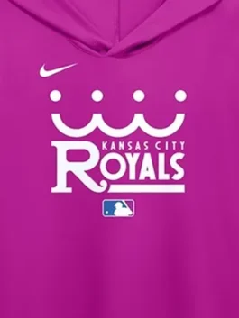 Kansas City Royals City Connect Purple Hooded Top showing long sleeves and high-grade fleece finish.