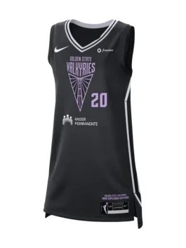 Kate Martin Golden State Valkyries Victory Badge Jersey front view with professional V neck and luxury sleeveless cut.