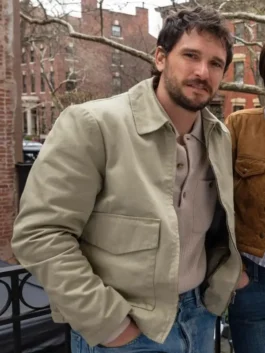 Kit Harington Count My Lies Cotton Jacket in clean grey cotton with a shirt collar and Kit Harington's sharp and understated on-screen everyday presence.
